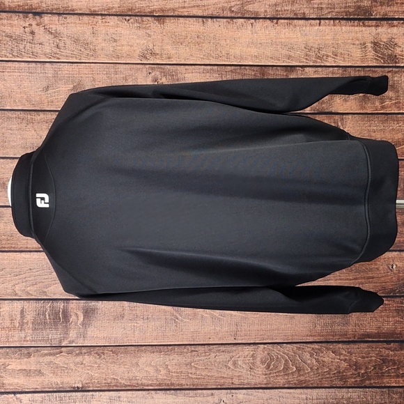 Footjoy Mens Barton Hills Black Quarter Zip Pullover Sweatshirt - Picture 4 of 11